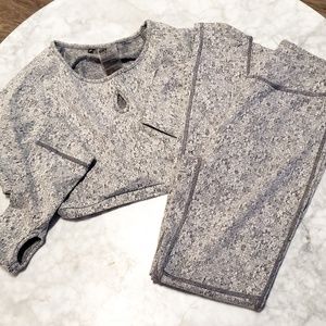 Gymshark Fleur Legging/Crop Top Set-Grey(S) NWOT